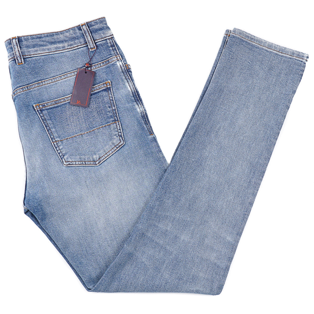Isaia Contrast Wash Denim Jeans