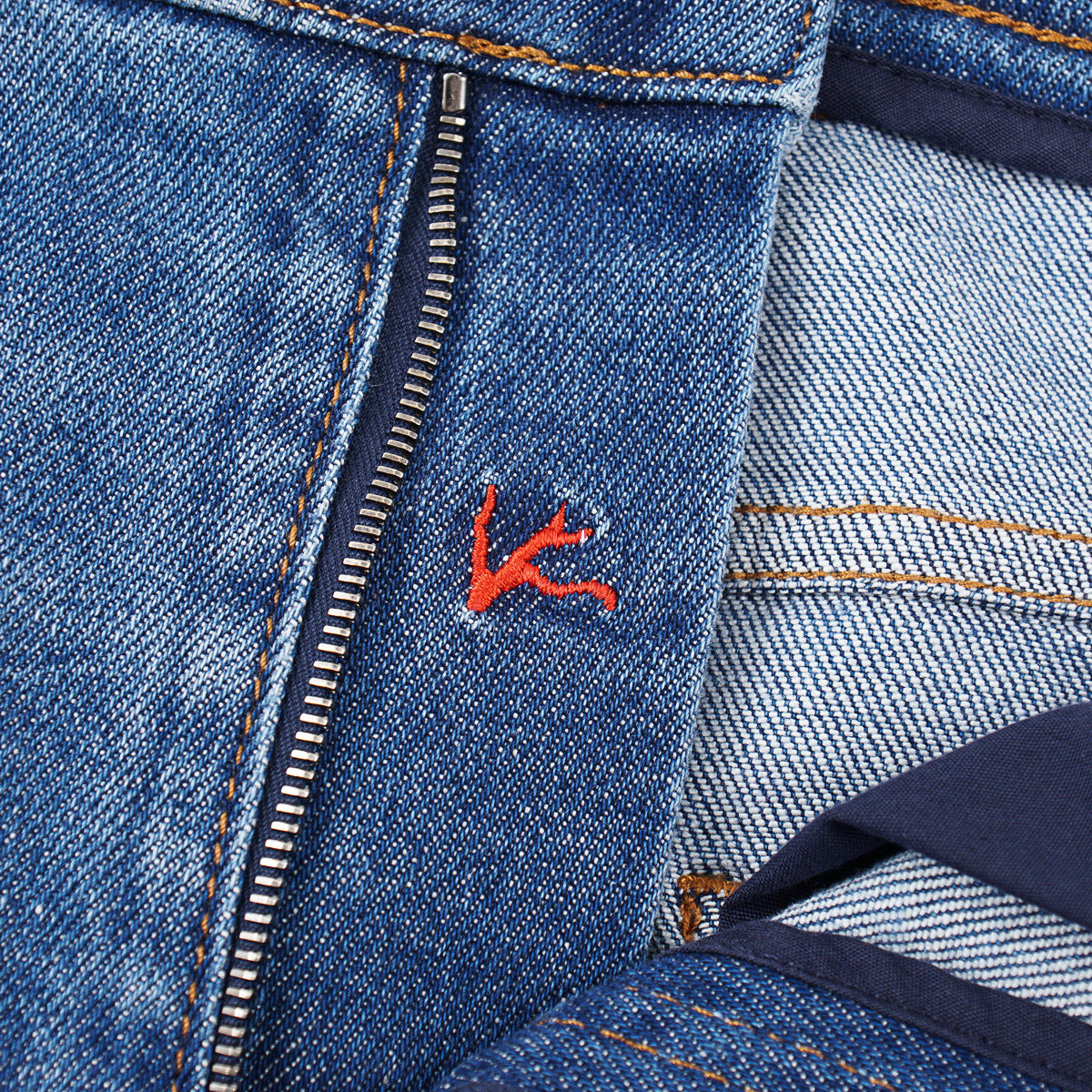Isaia Contrast Wash Denim Jeans