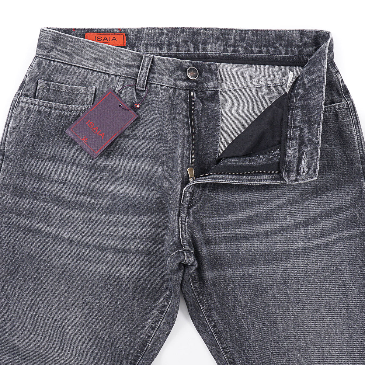 Isaia Contrast Wash Denim Jeans
