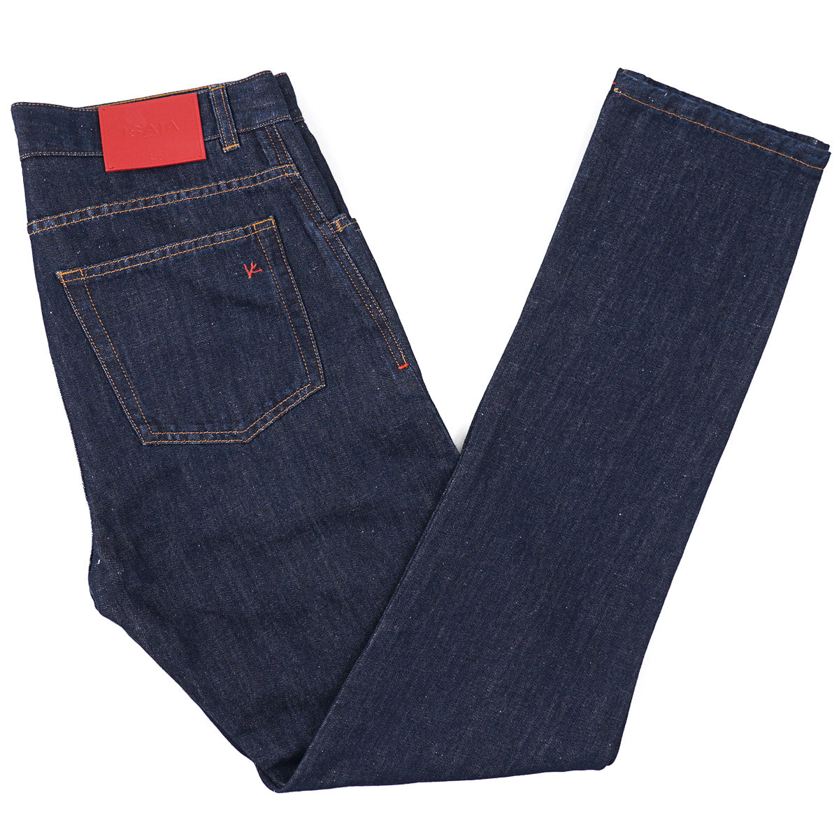 Isaia Straight-Fit Linen-Cotton Denim Jeans