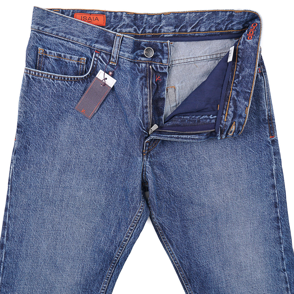 Isaia 'Chiaja' Tapered-Fit Denim Jeans