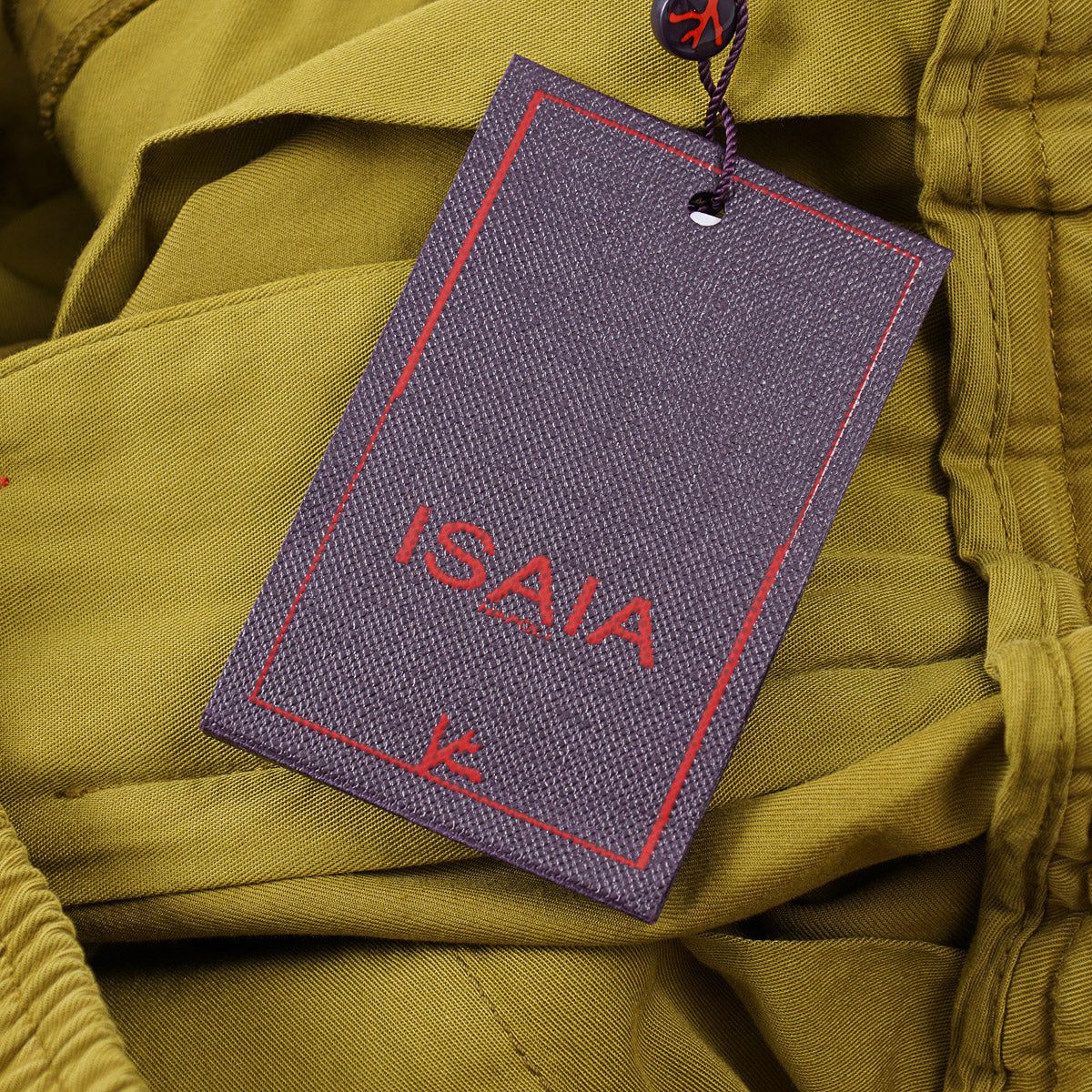 Isaia Cotton Drawstring Waist Pants