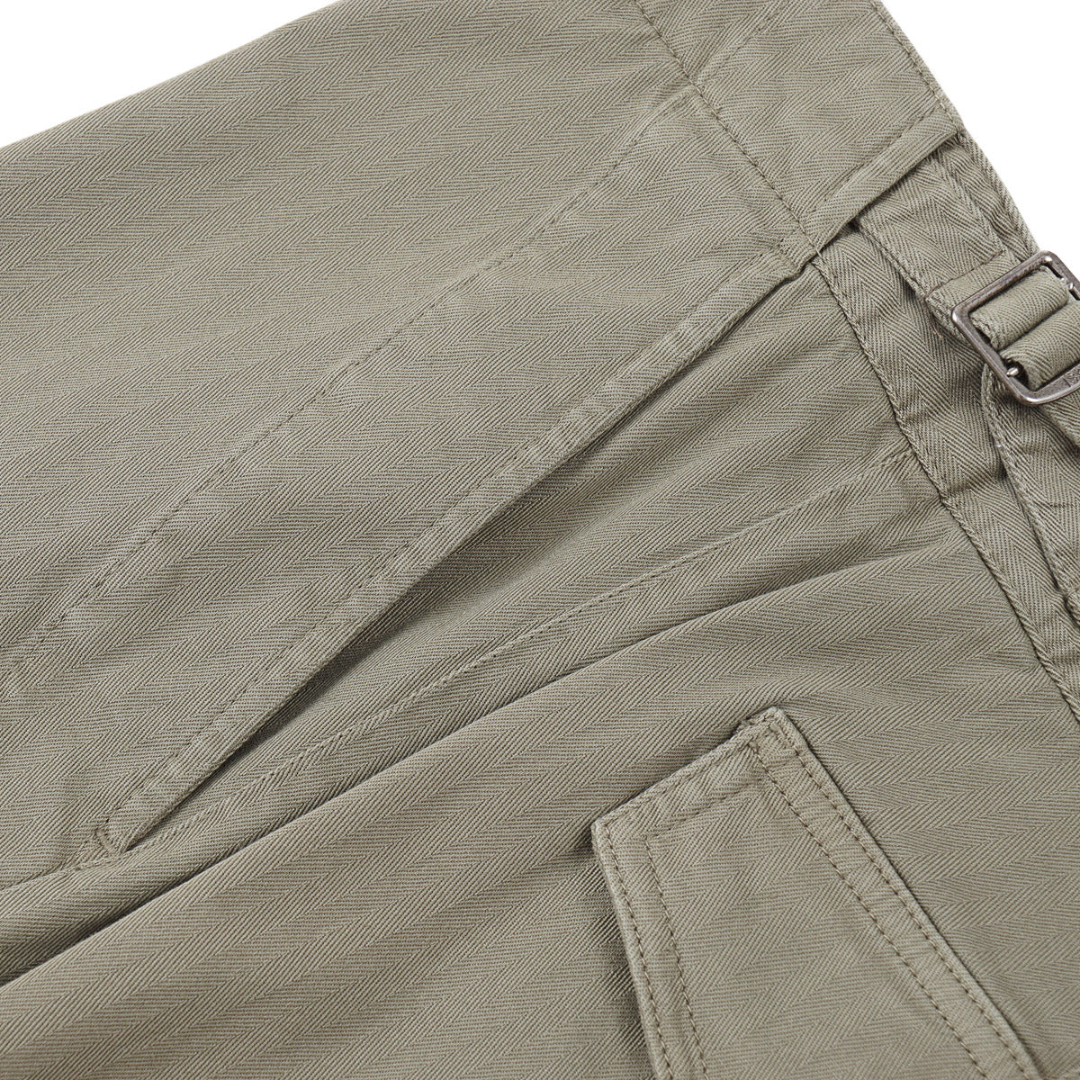 Isaia Cotton Pants with Military Details