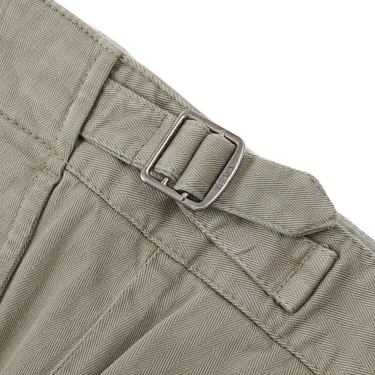 Isaia Cotton Pants with Military Details