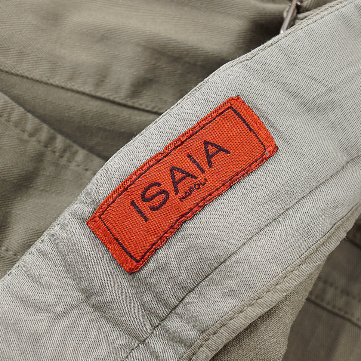 Isaia Cotton Pants with Military Details