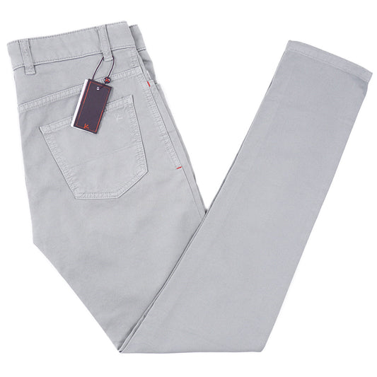Isaia Slim Straight Twill Jeans