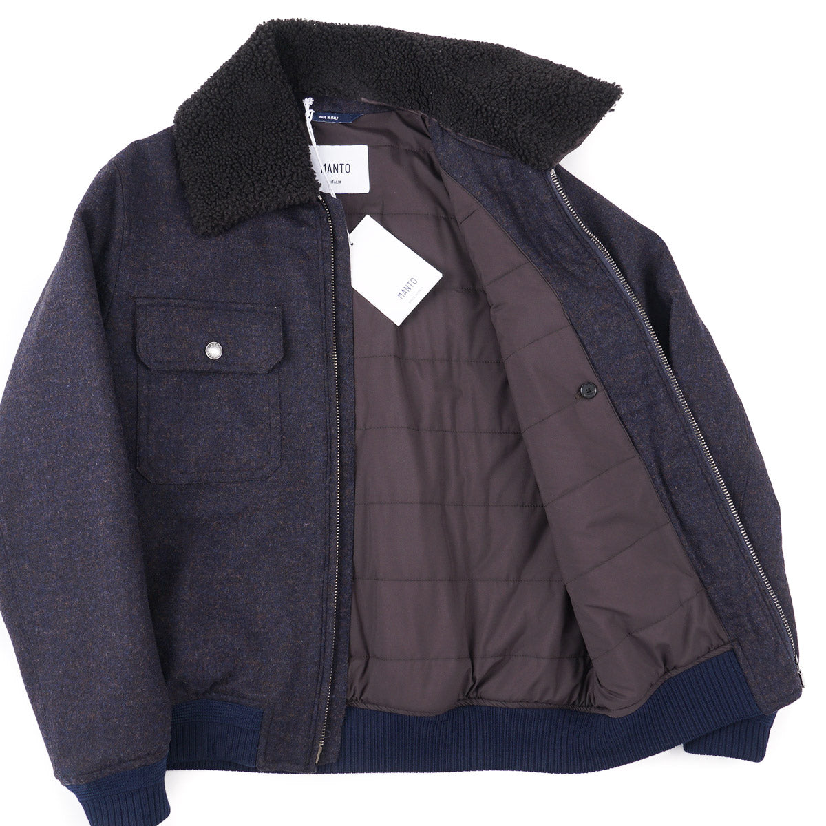 Manto Alpaca Wool Bomber Jacket Top Shelf Apparel