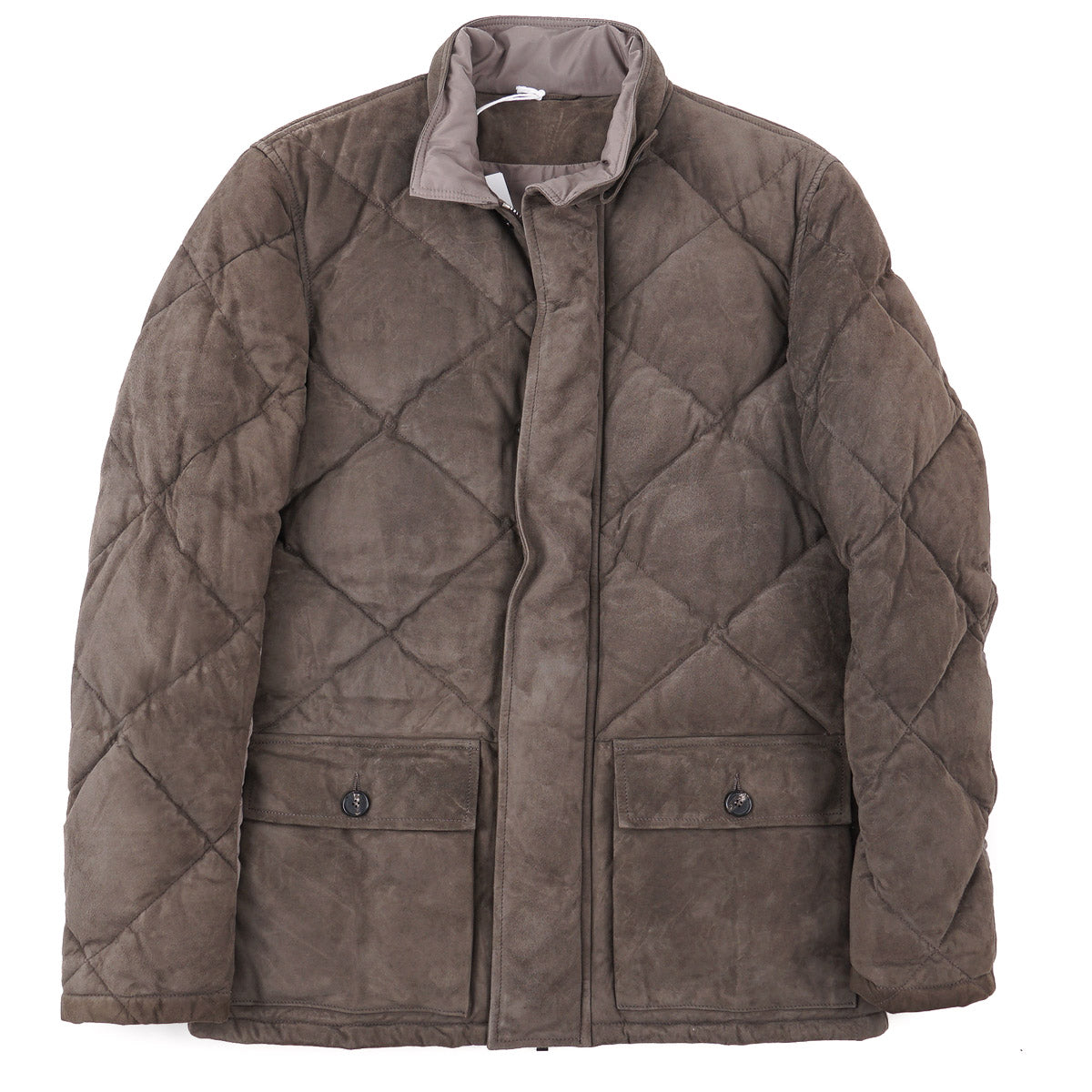 Manto Down-Filled Quilted Suede Jacket - Top Shelf Apparel