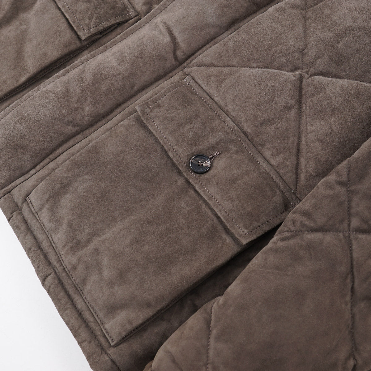 Manto Down-Filled Quilted Suede Jacket - Top Shelf Apparel