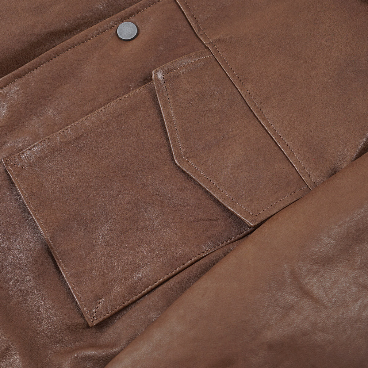 Manto Lambskin Leather Shirt-Jacket - Top Shelf Apparel