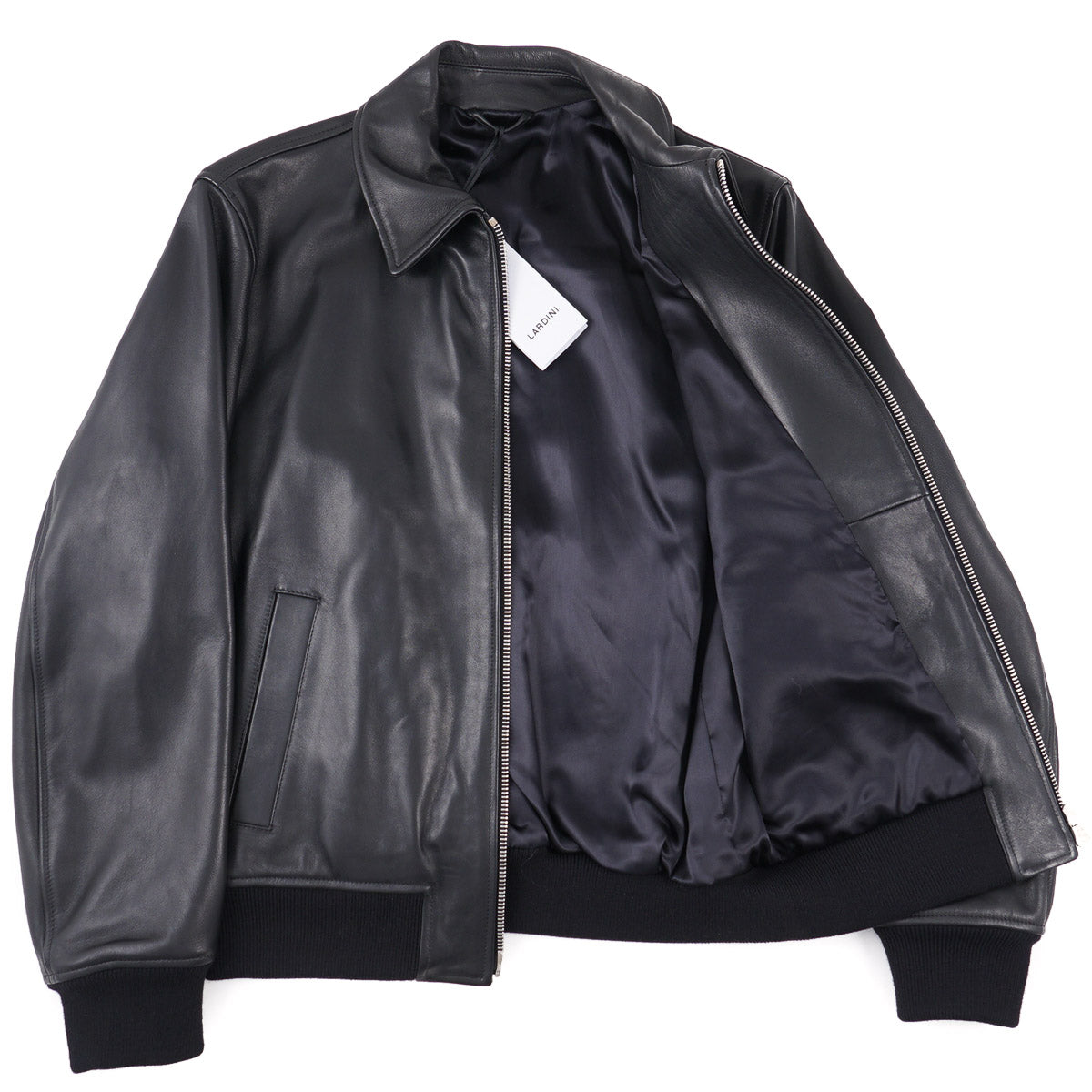 Lardini Lambskin Leather Bomber Jacket - Top Shelf Apparel