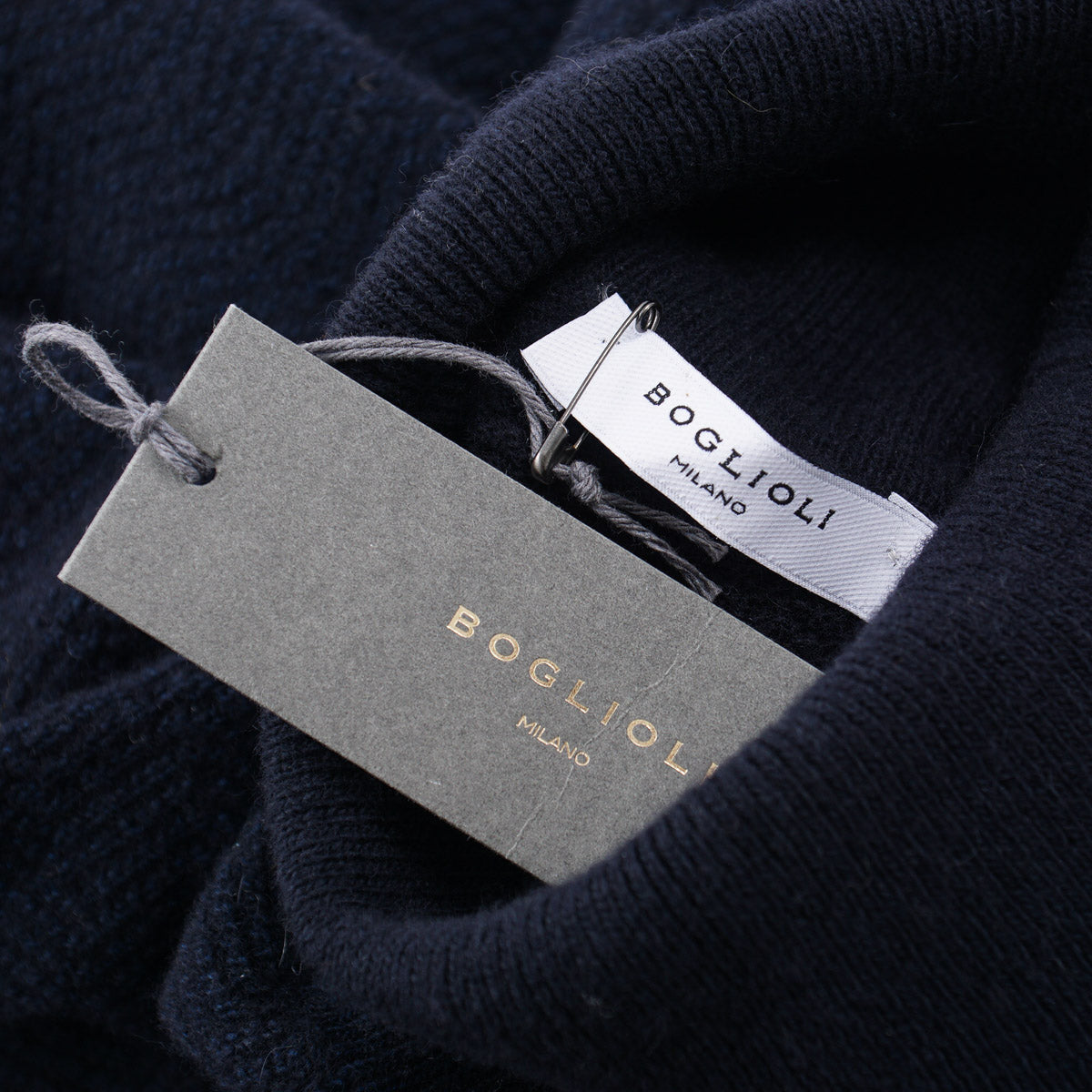 Boglioli Herringbone Wool-Cashmere Sweater