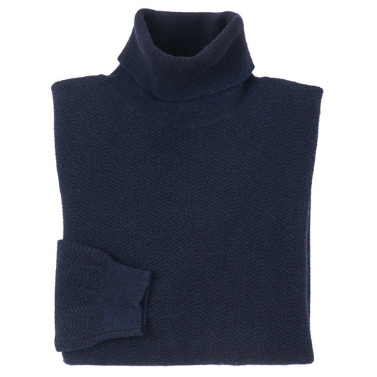 Boglioli Herringbone Wool-Cashmere Sweater