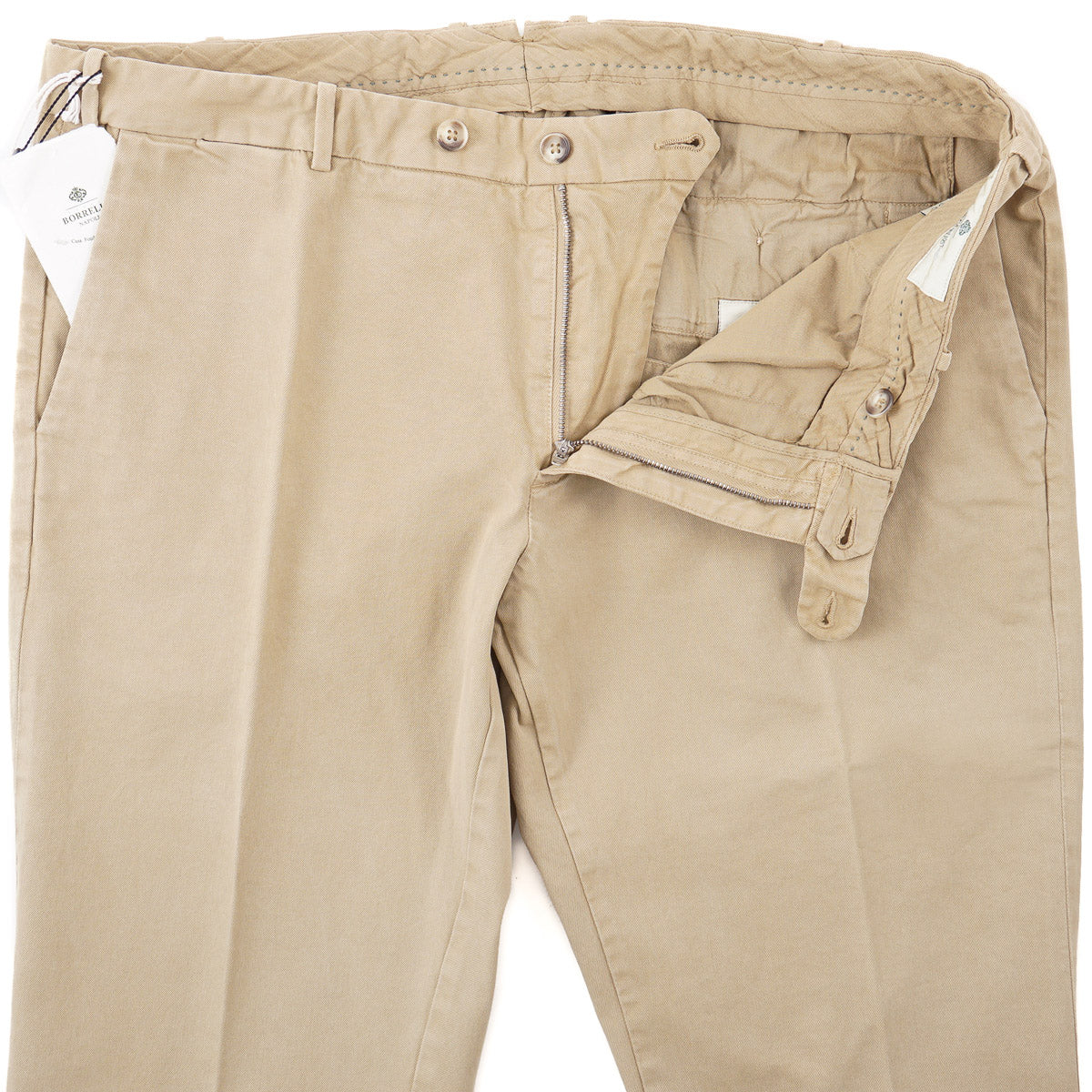 Luigi Borrelli Slim-Fit Cotton Pants