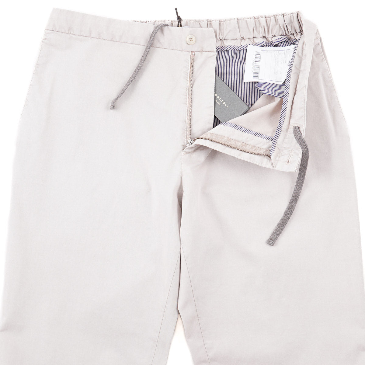 Boglioli Cotton Pants with Drawstring Waist