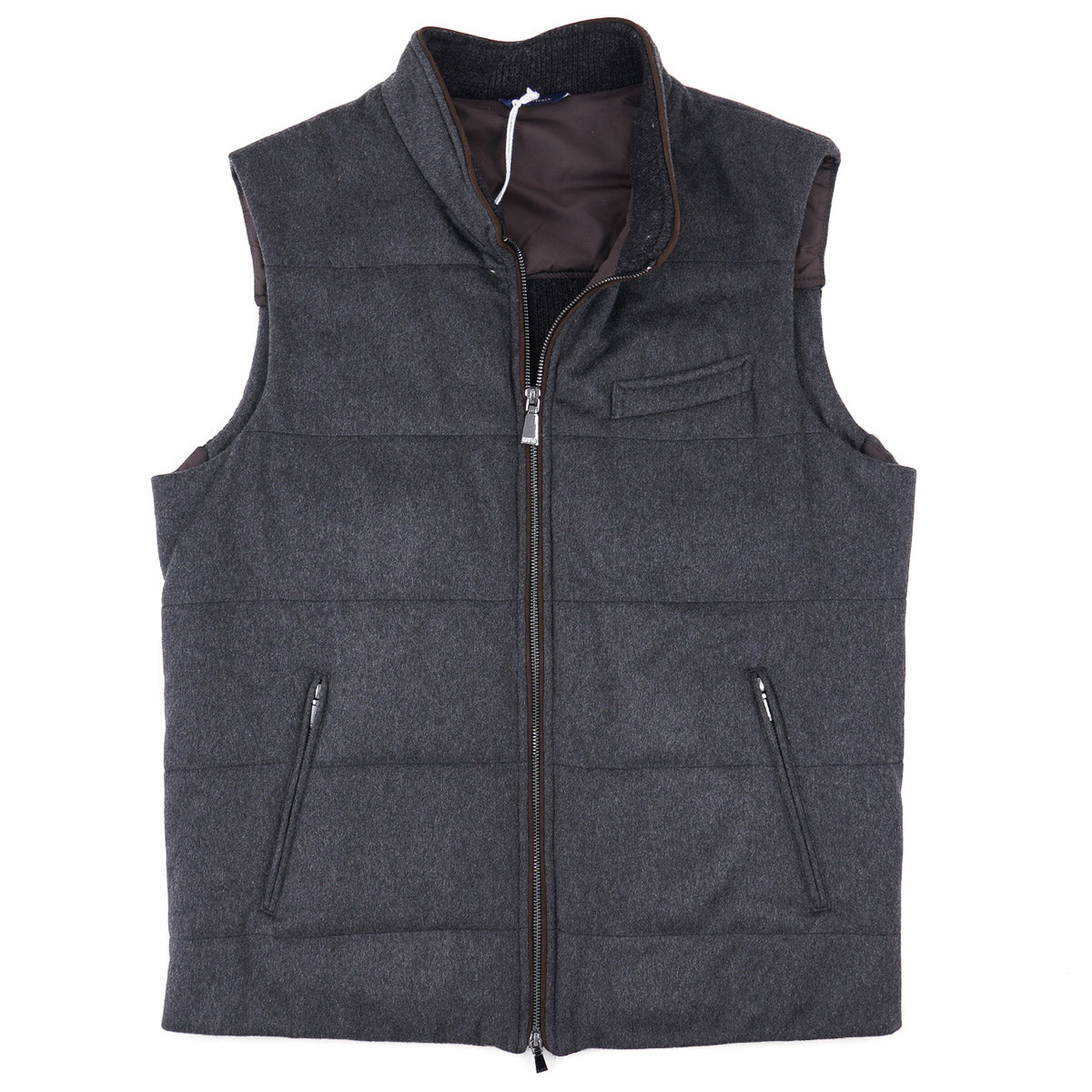 Manto Quilted Flannel Cashmere Vest