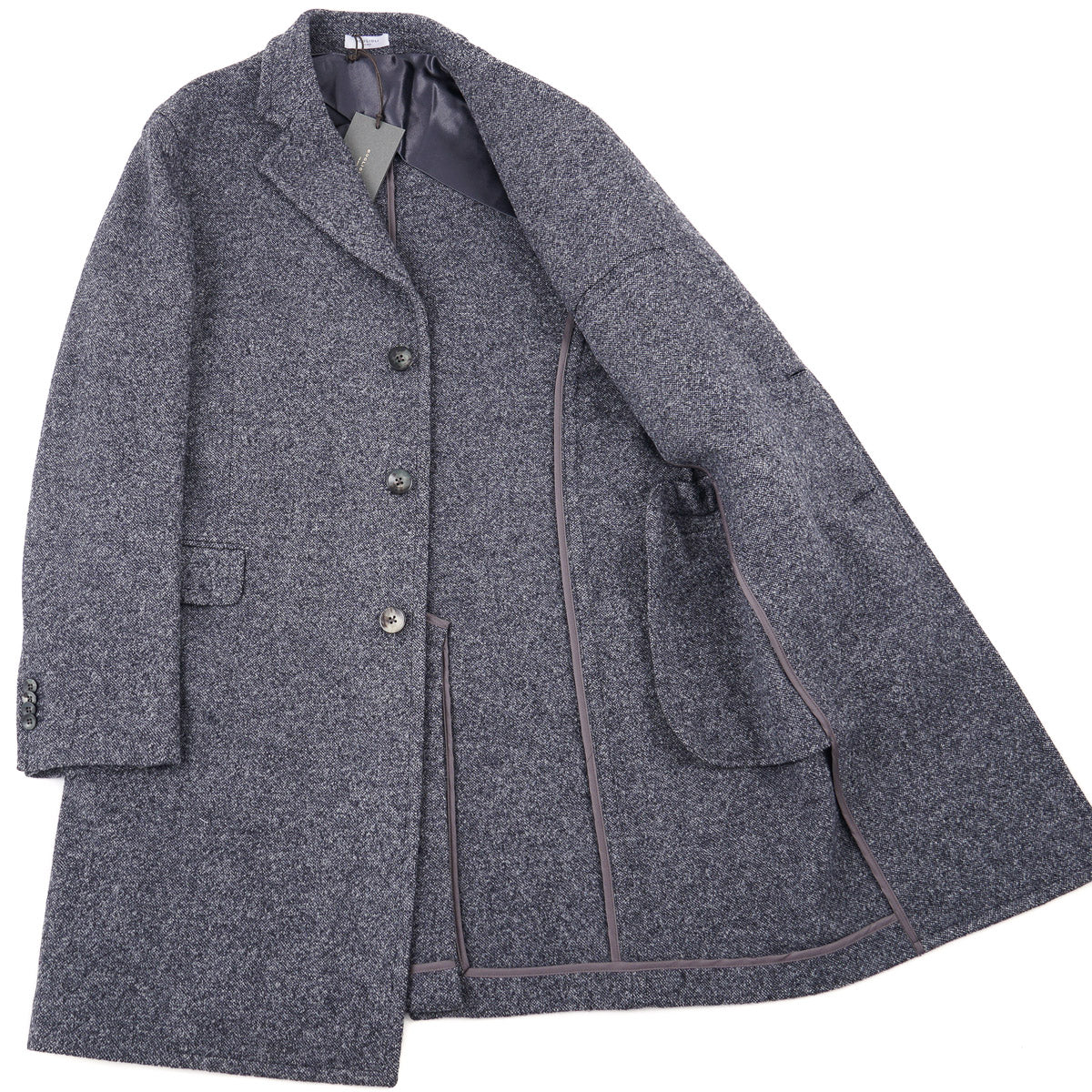 Boglioli Soft Mélange Wool Overcoat