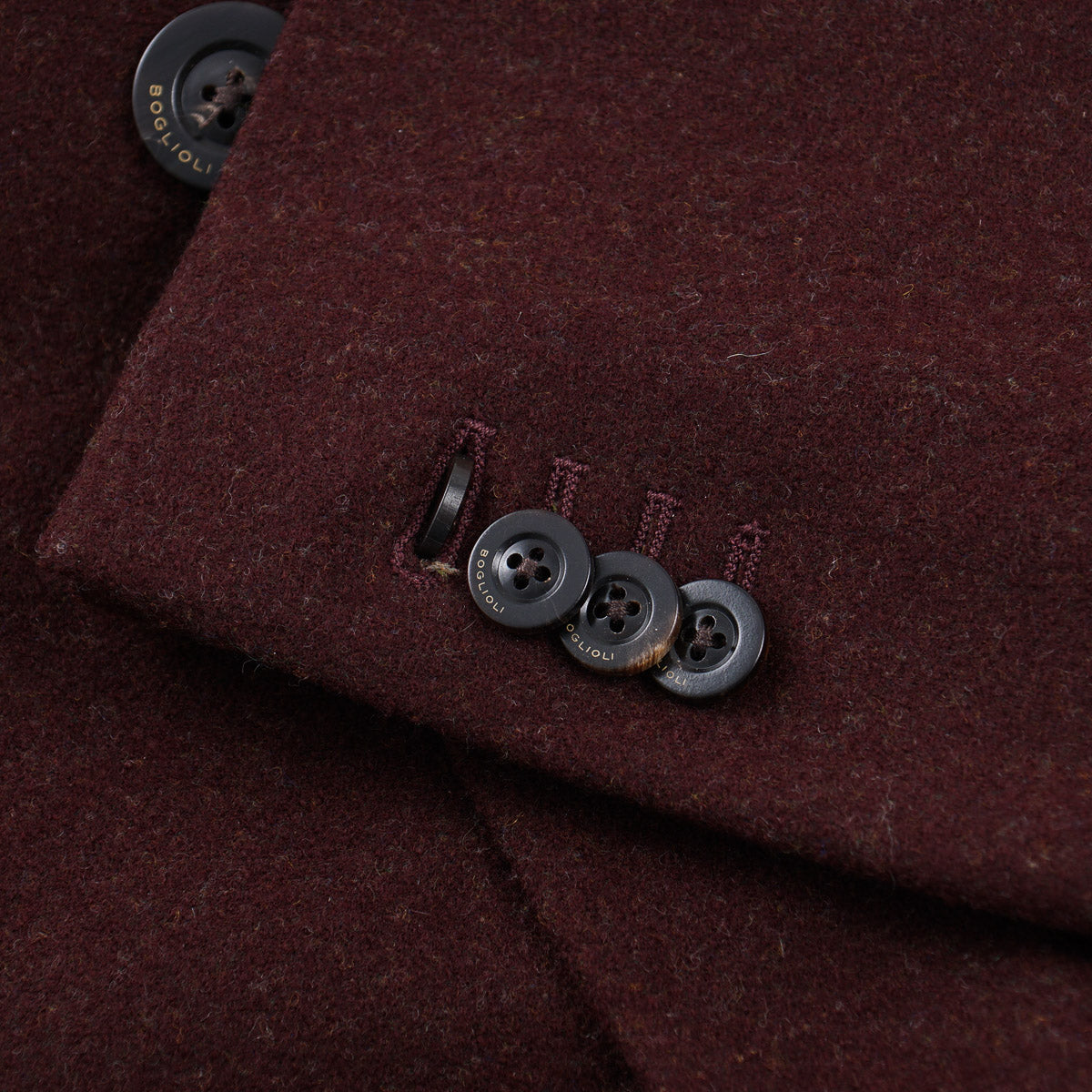 Boglioli Burgundy Flannel Wool Overcoat - Top Shelf Apparel