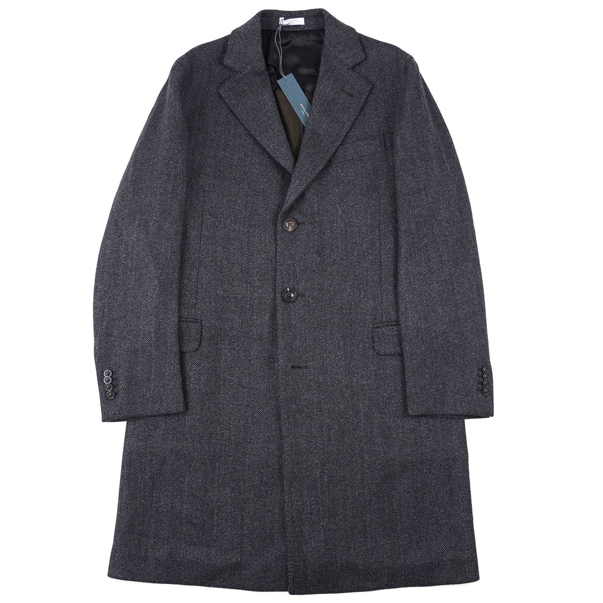 Boglioli Herringbone Wool Overcoat - Top Shelf Apparel