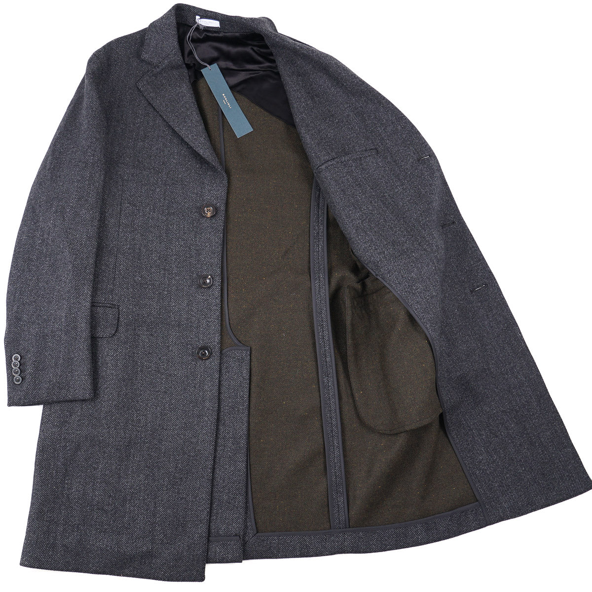 Boglioli Herringbone Wool Overcoat - Top Shelf Apparel