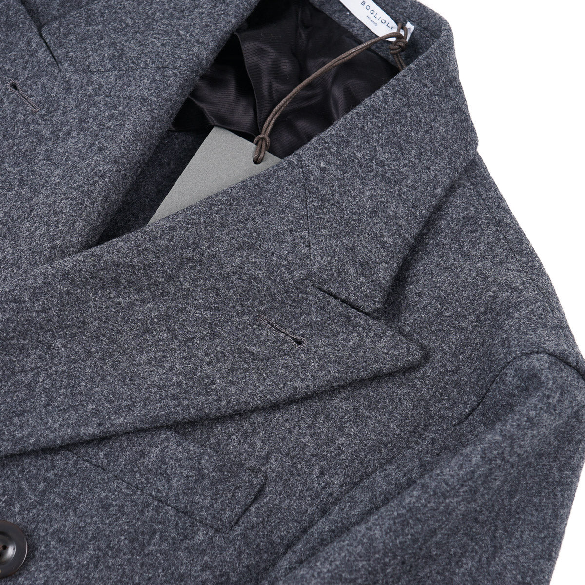 Boglioli Tailored-Fit Flannel Wool Overcoat