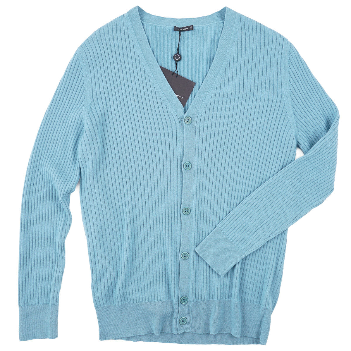 Manrico Rib Knit Cashmere Cardigan Sweater - Top Shelf Apparel