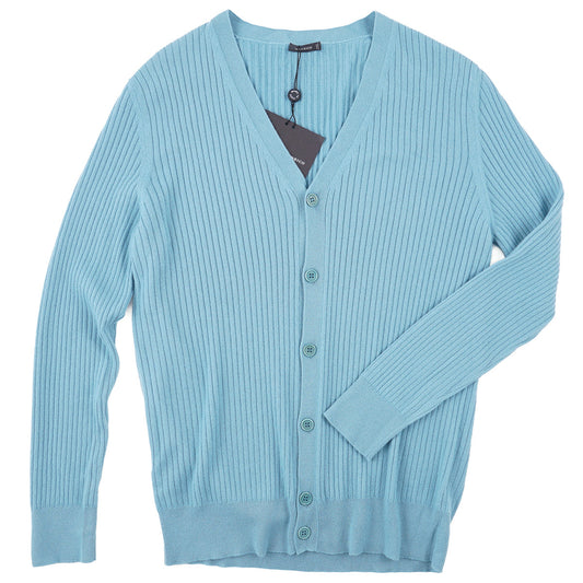 Manrico Rib Knit Cashmere Cardigan Sweater - Top Shelf Apparel