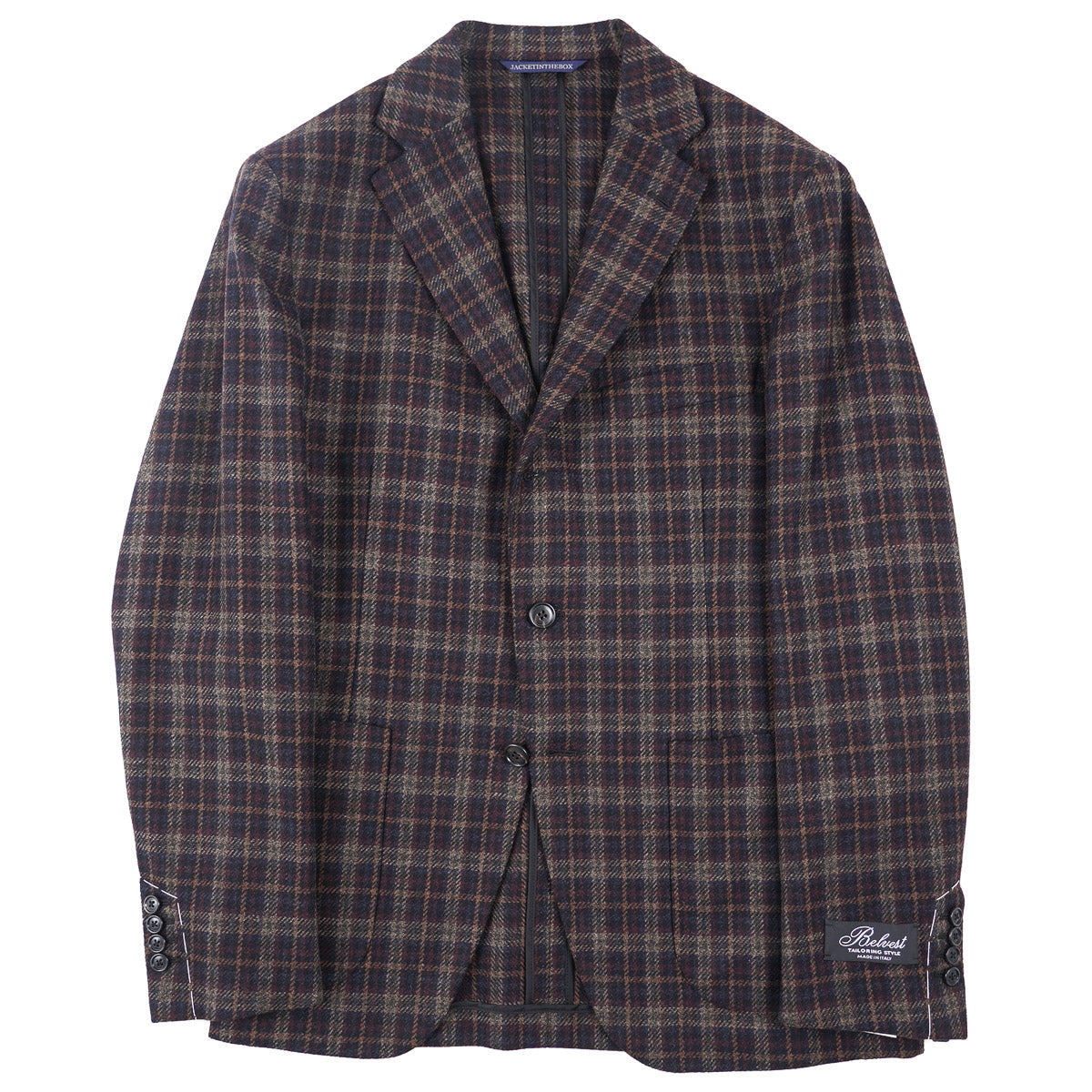 Belvest Soft-Constructed Wool Sport Coat