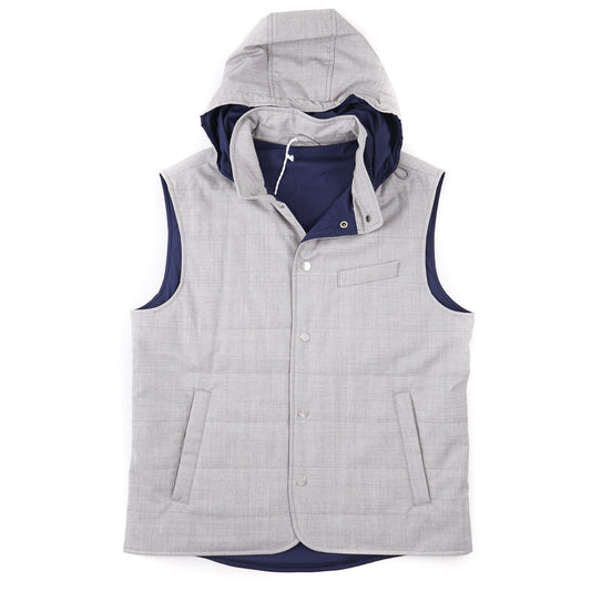 Lightweight Wool-Cashmere Vest with Hood - Top Shelf Apparel