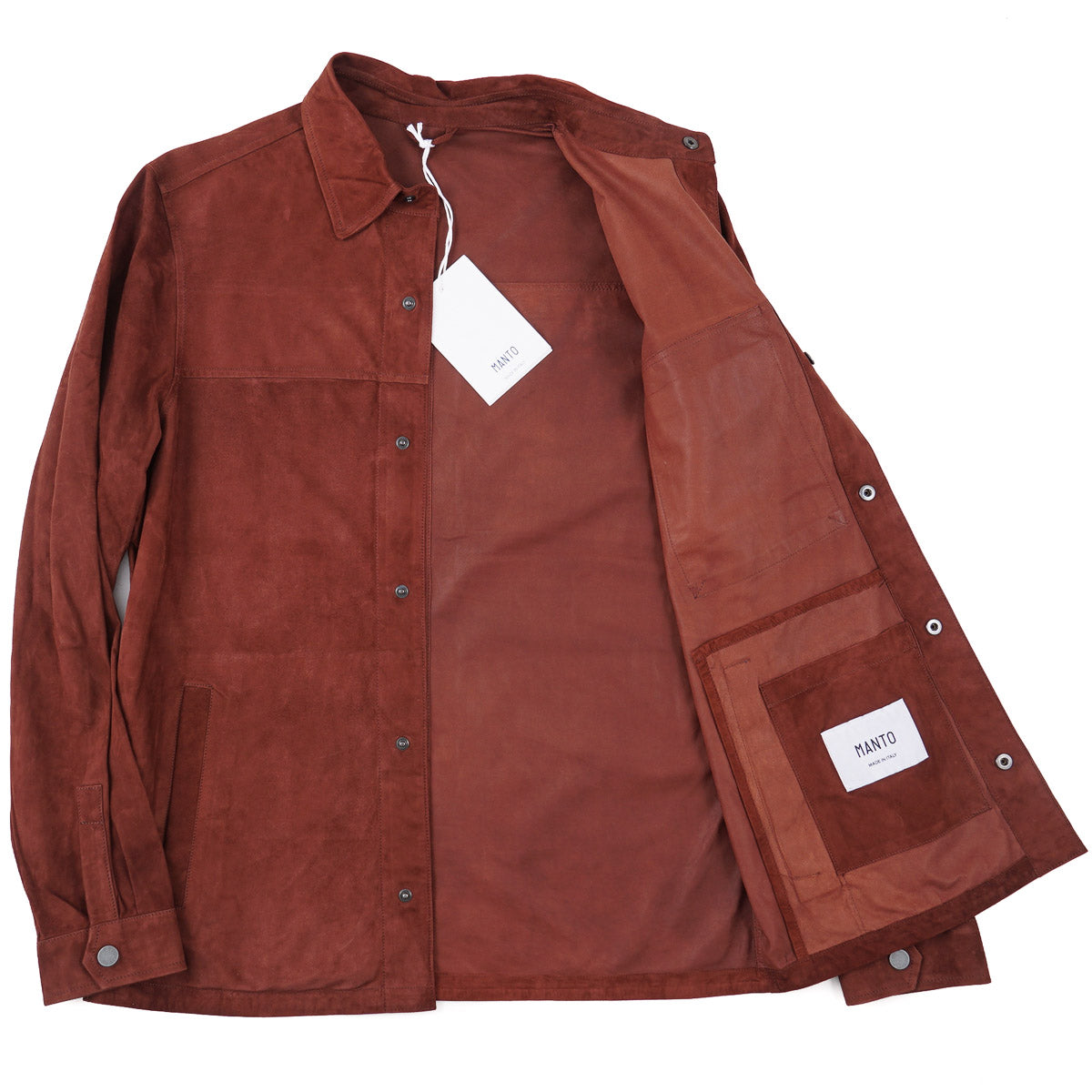 Manto Lightweight Nappa Suede Shirt-Jacket - Top Shelf Apparel