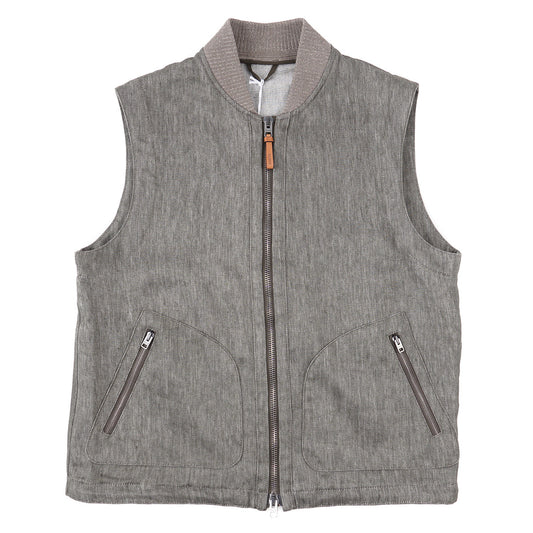 Manto Pure Linen Outerwear Vest - Top Shelf Apparel