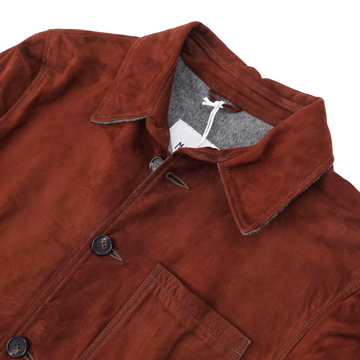 Manto Flannel-Lined Nappa Suede Jacket - Top Shelf Apparel