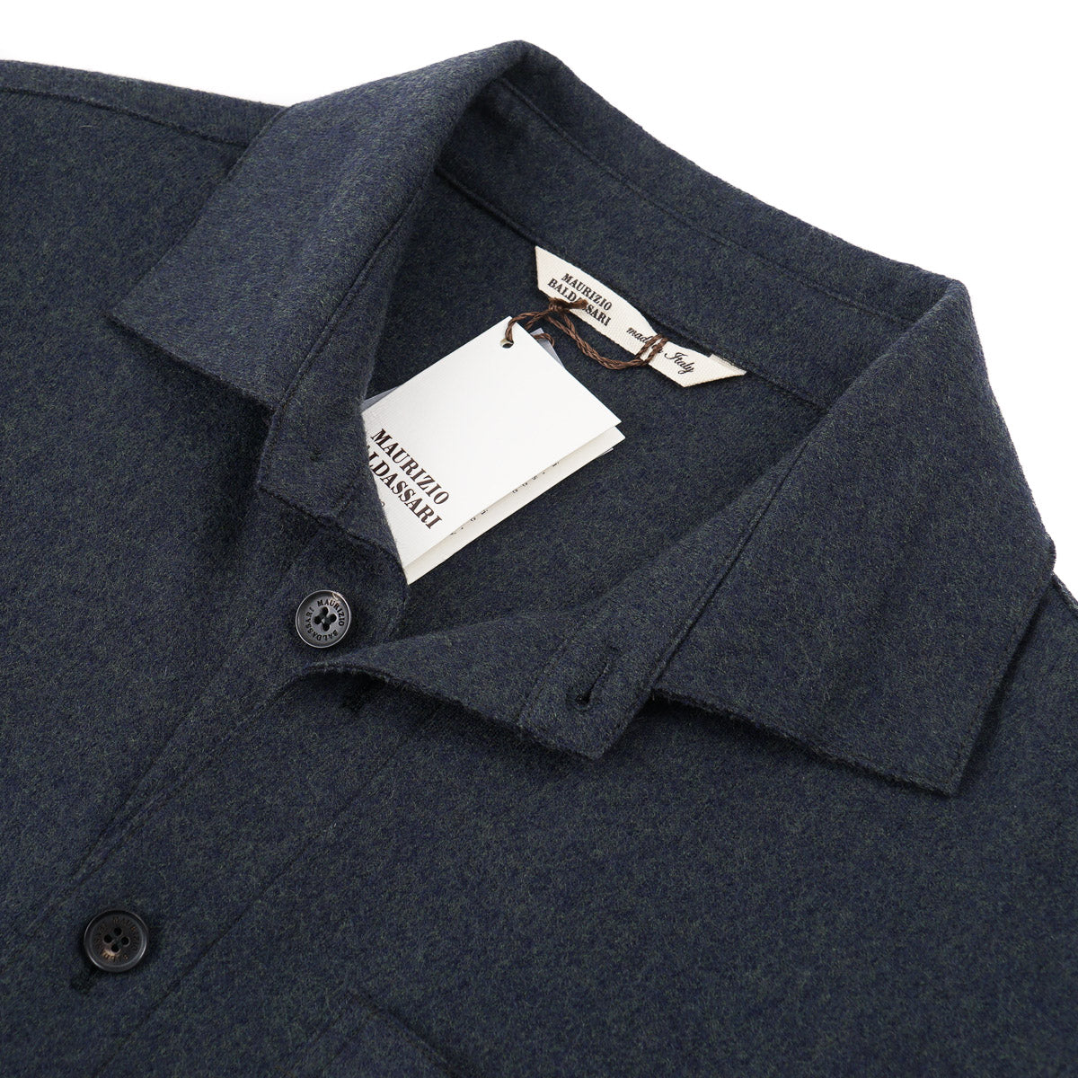 Maurizio Baldassari Flannel Wool Overshirt - Top Shelf Apparel