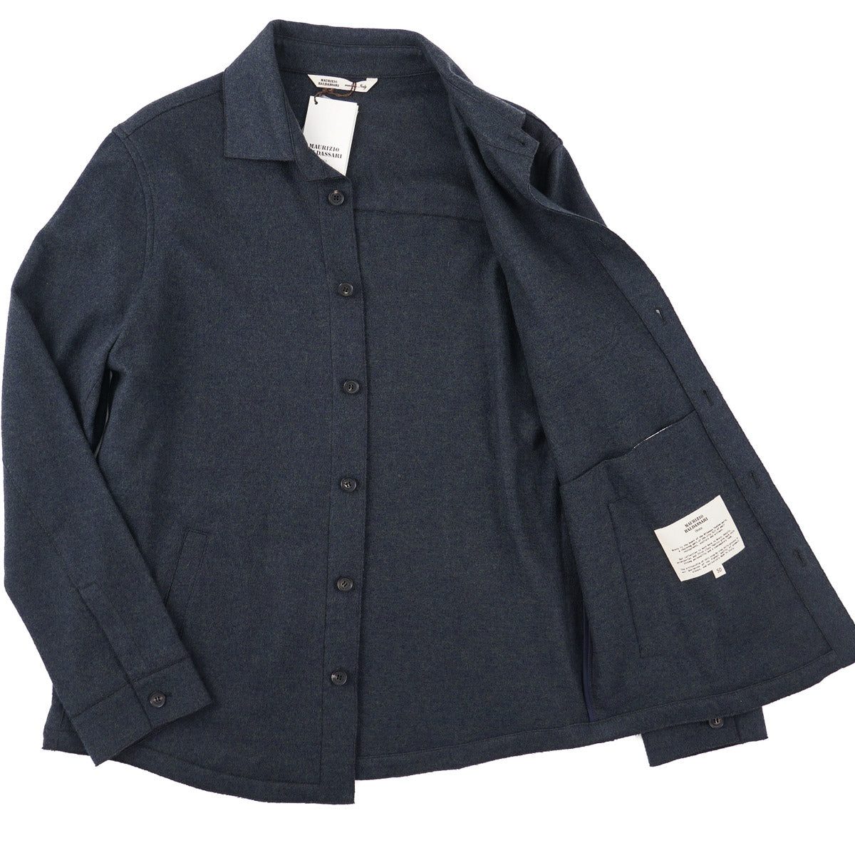 Maurizio Baldassari Flannel Wool Overshirt - Top Shelf Apparel