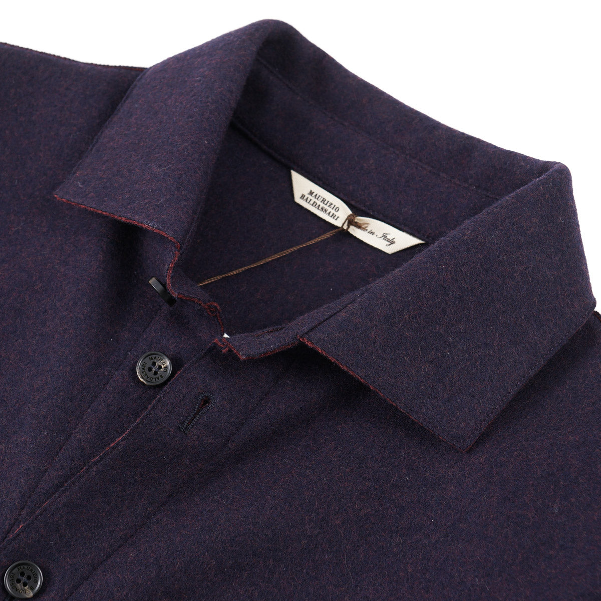 Maurizio Baldassari Flannel Wool Overshirt - Top Shelf Apparel