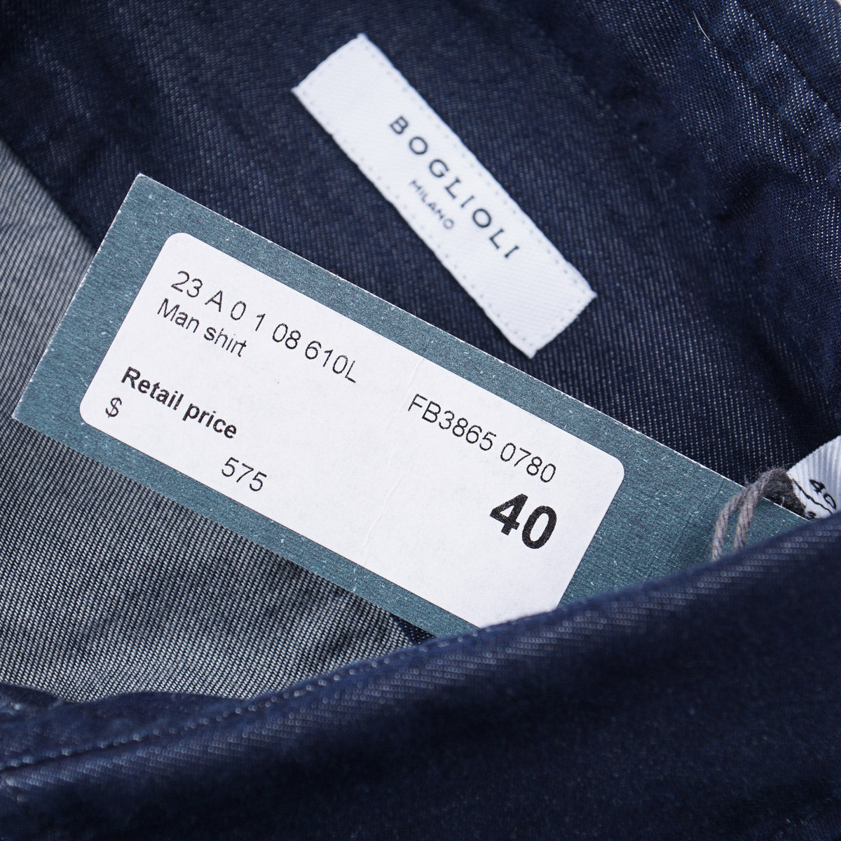 Boglioli Chambray Denim Cotton Shirt - Top Shelf Apparel