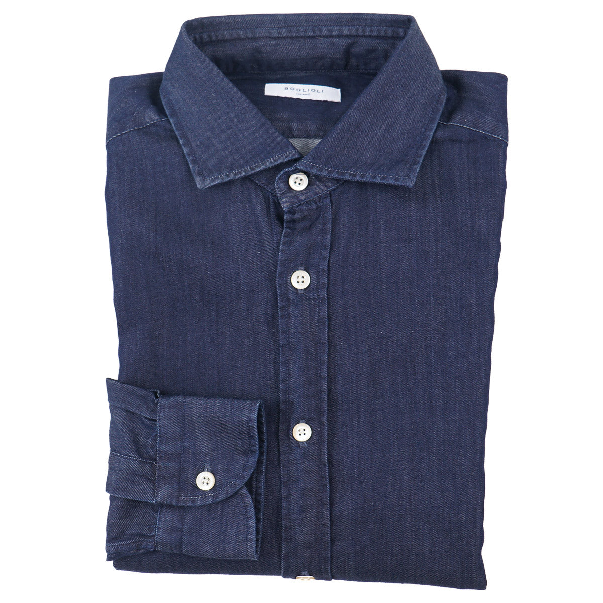 Boglioli Chambray Denim Cotton Shirt - Top Shelf Apparel