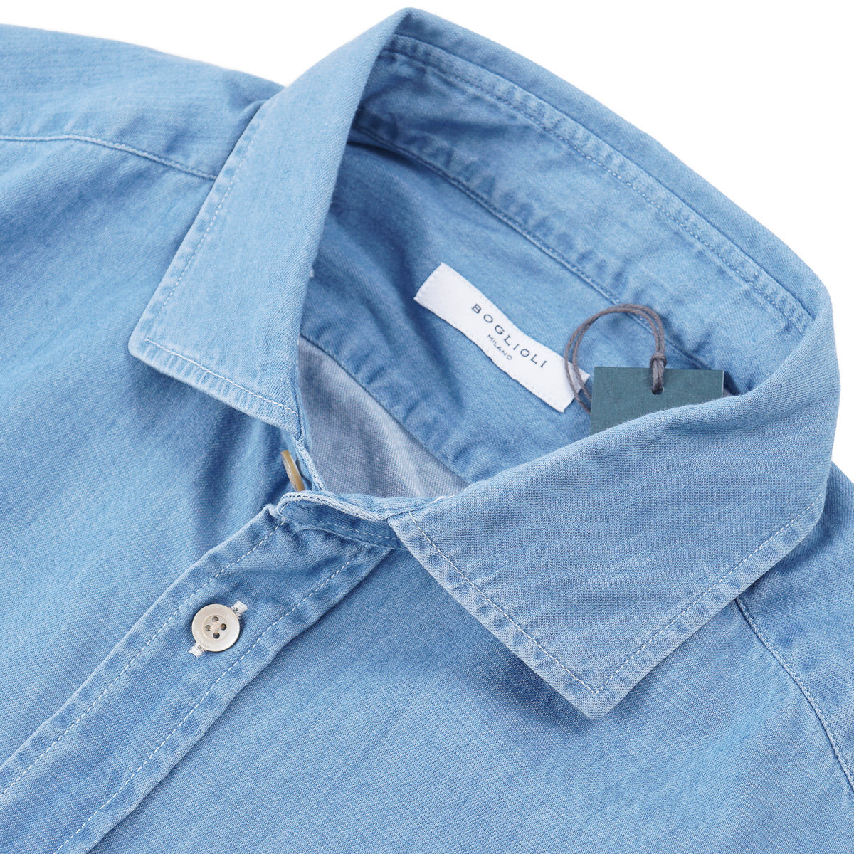 Boglioli Slim-Fit Denim Cotton Shirt - Top Shelf Apparel