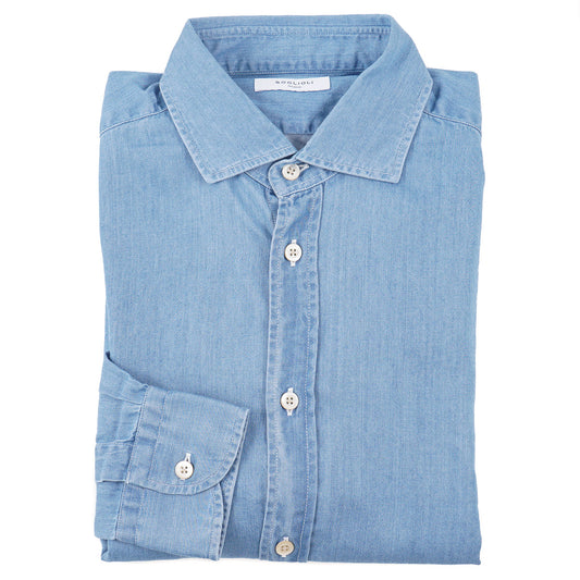 Boglioli Slim-Fit Denim Cotton Shirt - Top Shelf Apparel