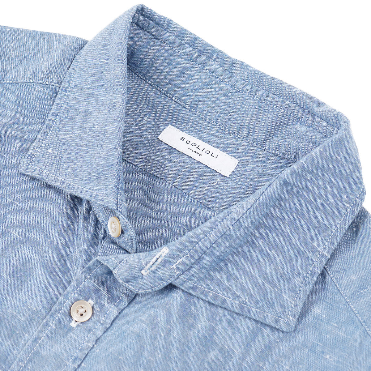Boglioli Extra-Slim Chambray Cotton Shirt