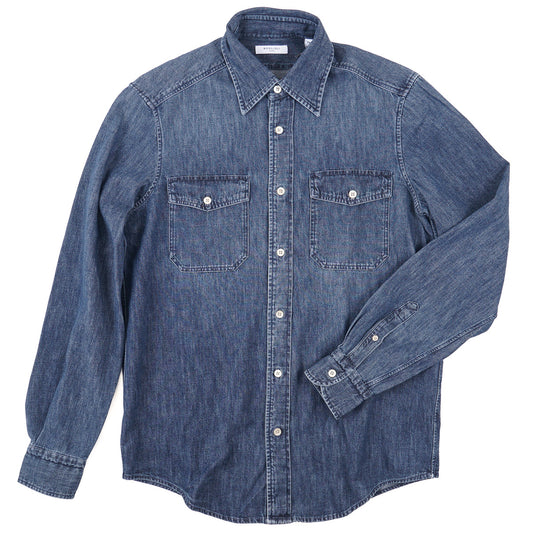 Boglioli Garment-Washed Denim Overshirt