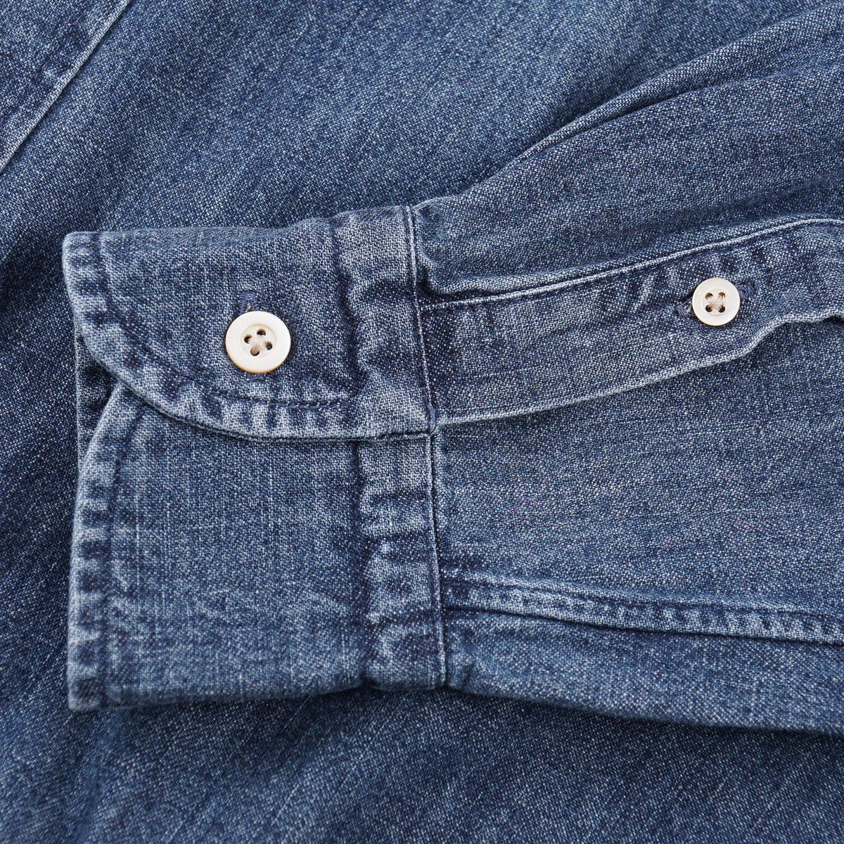 Boglioli Garment-Washed Denim Overshirt
