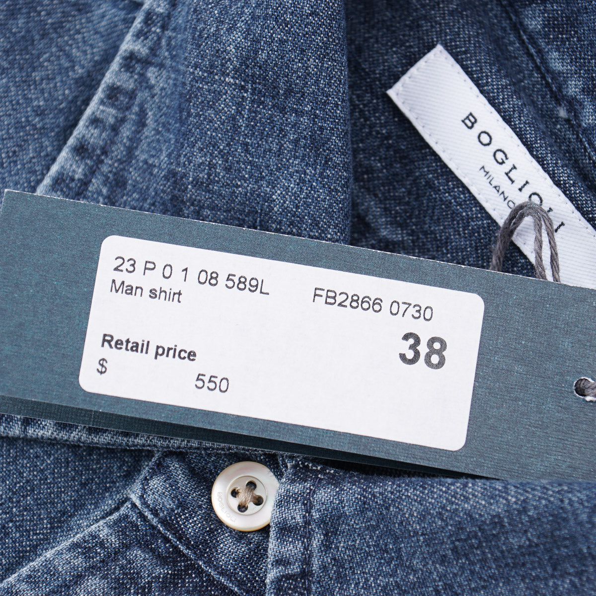 Boglioli Garment-Washed Denim Overshirt