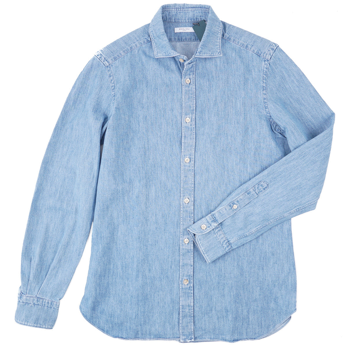 Boglioli Extra-Slim Denim Cotton Shirt