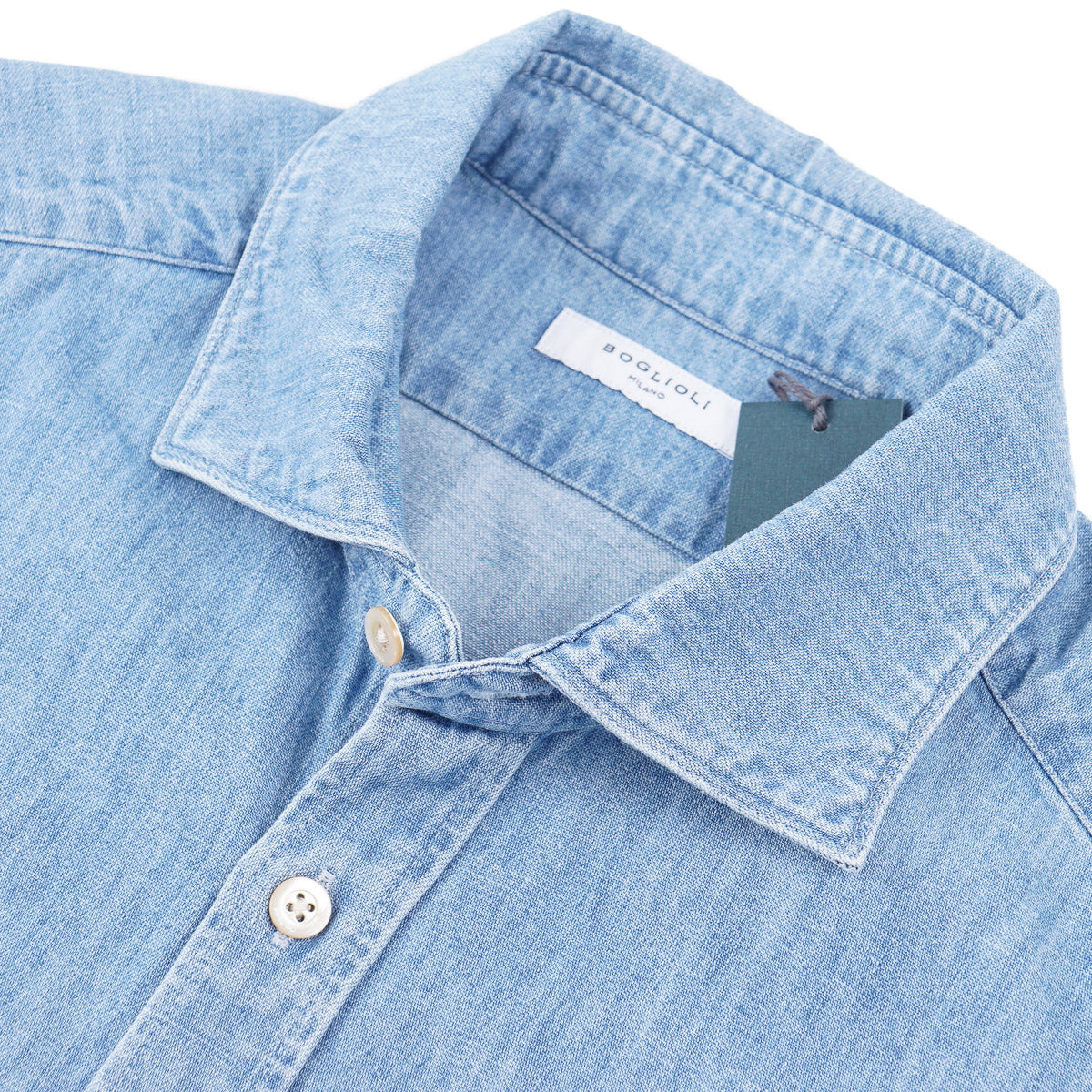 Boglioli Extra-Slim Denim Cotton Shirt