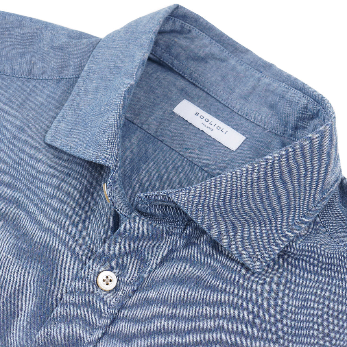 Boglioli Extra-Slim Chambray Cotton Shirt