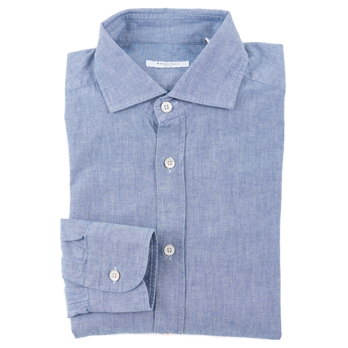 Boglioli Extra-Slim Chambray Cotton Shirt - Top Shelf Apparel