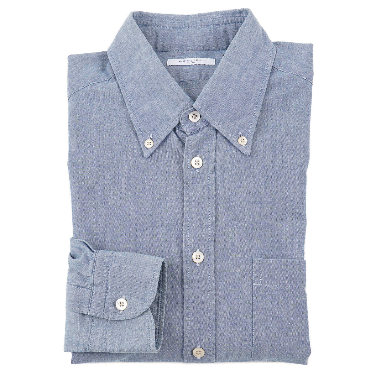 Boglioli Slim-Fit Chambray Cotton Shirt