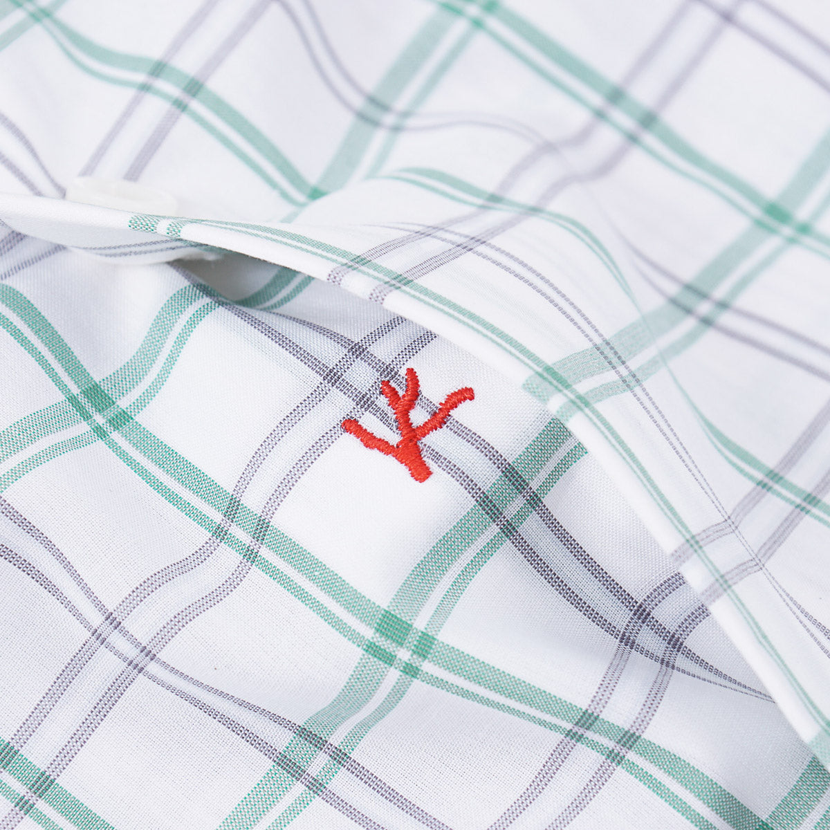 Isaia 'Mix' Tailored-Fit Cotton Shirt