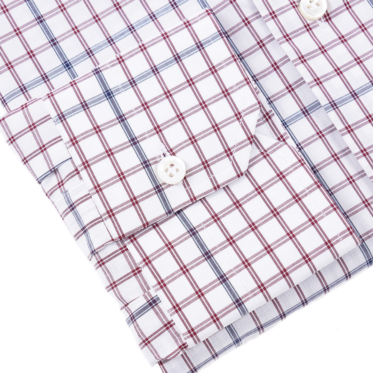 Isaia 'Mix' Tailored-Fit Cotton Shirt